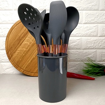 Кухонне приладдя 11 предметів графітового кольору Kitchen Set Kitchen Art