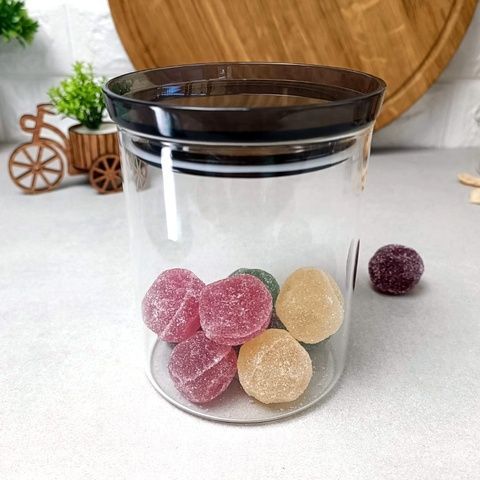 Стеклянная банка для хранения с пластиковой крышкой 700ml Ardesto Ardesto