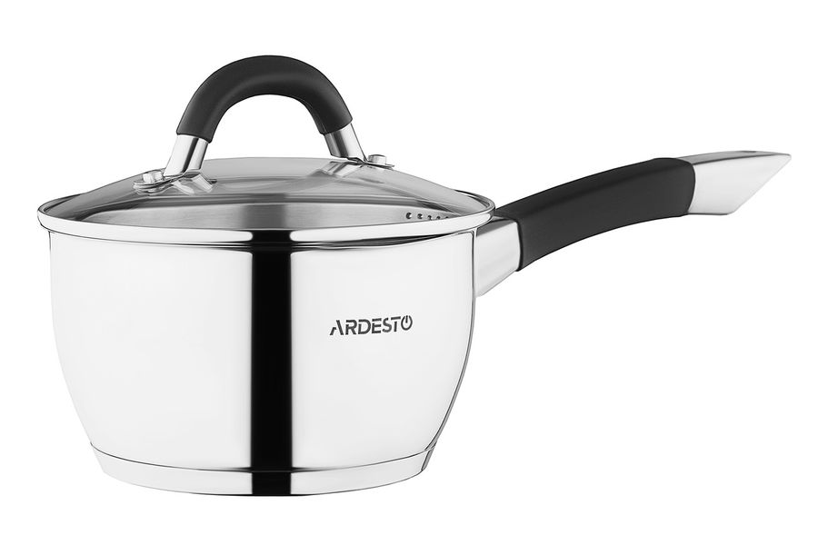 Набір кухонного посуду з нержавіючої сталі (каструлі та ківш) для всіх видів плит, Ardesto Livorno Ardesto