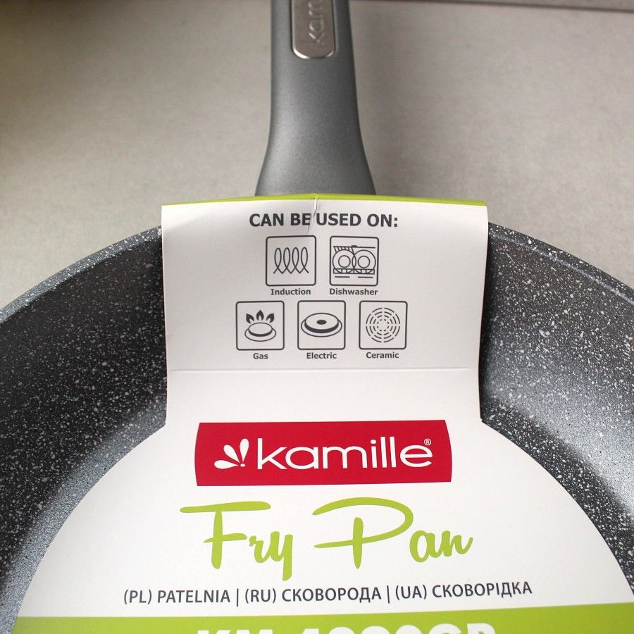 Середня гранітна сковорідка 28 см для всіх видів плит Kamille Kamille