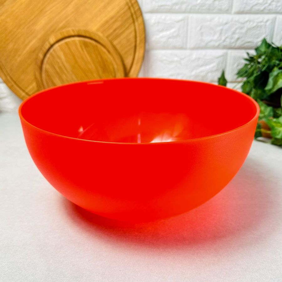 Велика кругла салатна миска із харчового пластику 6 л Hell