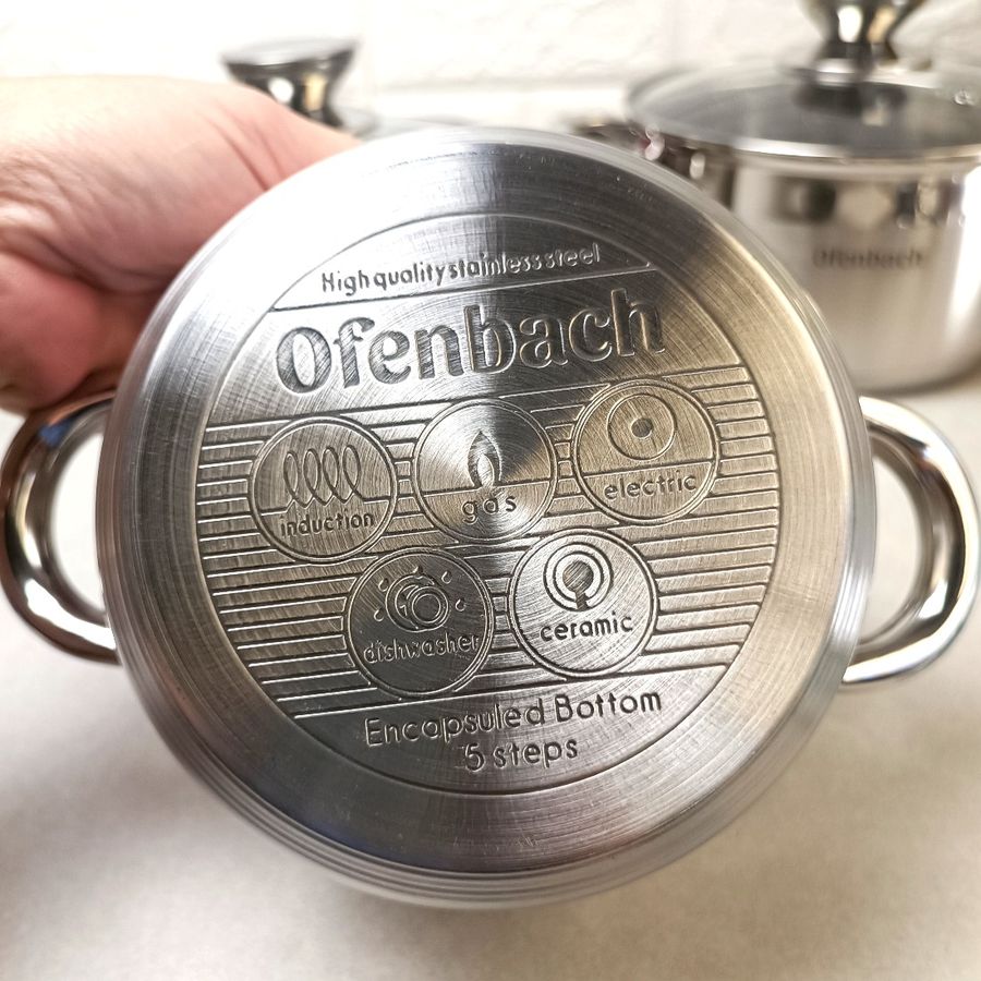 Набір кухонного посуду 6 пр з нержавіючої сталі Ofenbach Kamille