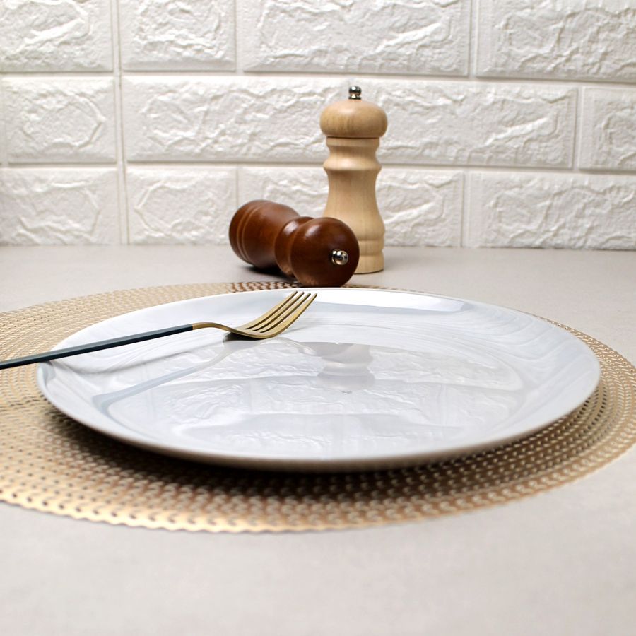 Плоская гранитная подставная тарелка 25 см Luminarc Diwali Marble Granit Luminarc