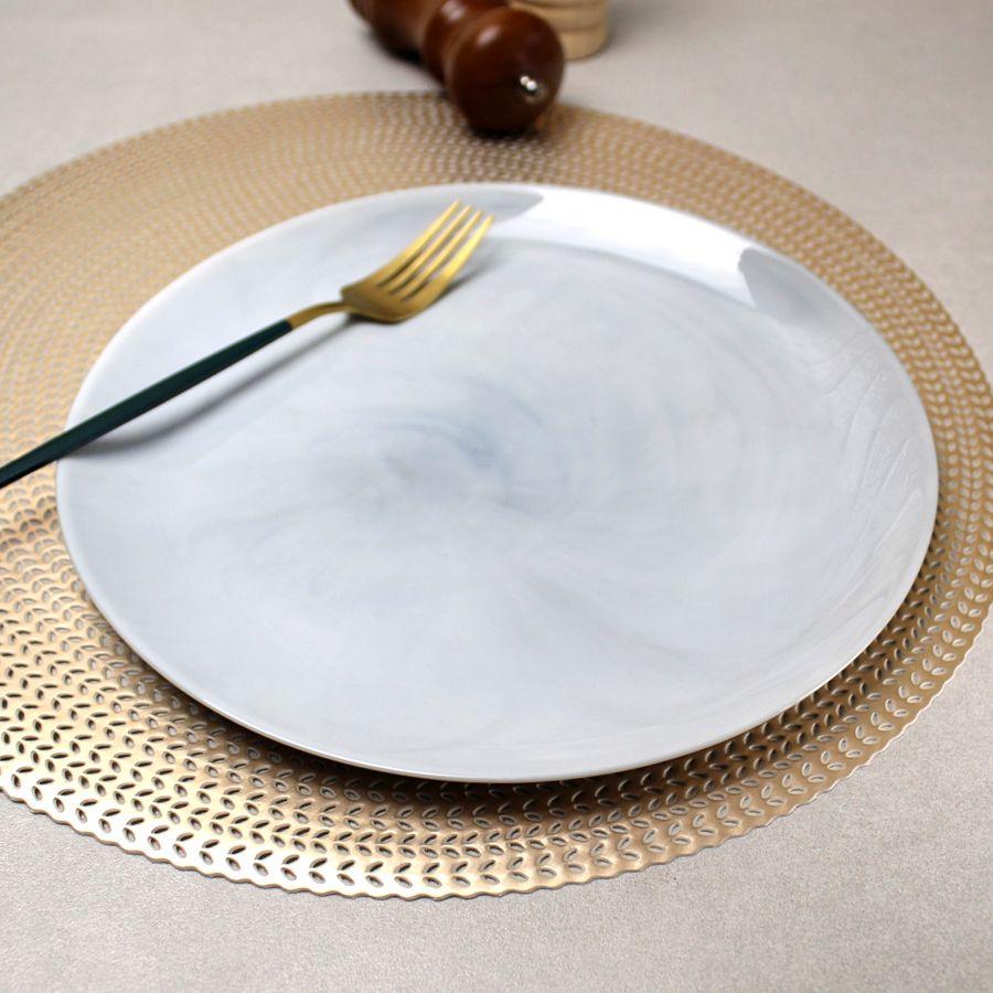 Плоская гранитная подставная тарелка 25 см Luminarc Diwali Marble Granit Luminarc