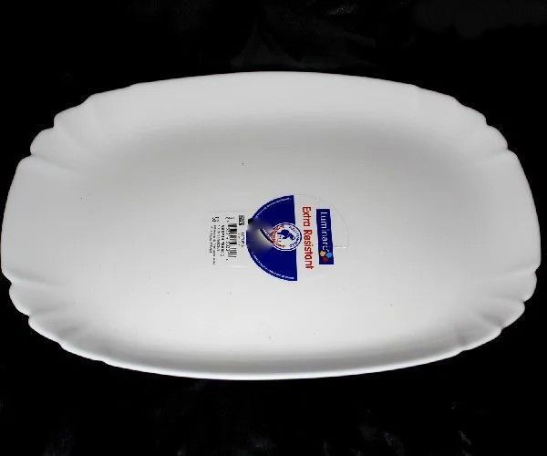 Овальне біле блюдо з хвилястими кутами Luminarc Lotusia 340х230 мм (L2352) Luminarc