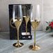 Набір келихів для шампанського із золотом Luminarc Електричне золото 160 мл 4 шт (P9301)