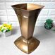 Золотистая универсальная напольная пластиковая ваза 30см Ламела