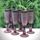 Рожеві келихи для шампанського з кольорового скла "Рубін" 6 шт 150 мл (6415)
