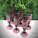 Розовые бокалы для шампанского из цветного стекла "Рубин" 6 шт 150 мл (6415)