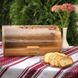 Деревянная хлебница с полупрозрачной откидной крышкой