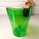 Зелений вазон для орхідей з хвилястим верхом із світлопропускаючого пластику 15,5 см Ніка