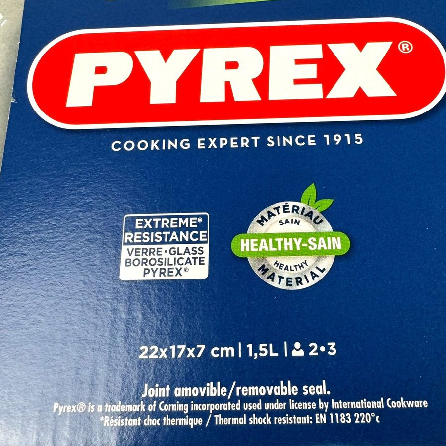Прямокутна форма для духовки 1.5 л з ущільнювачем PYREX Pure Glass Pyrex