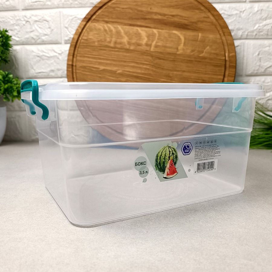 Харчовий пластиковий контейнер 3.5л для харчових продуктів Народний продукт