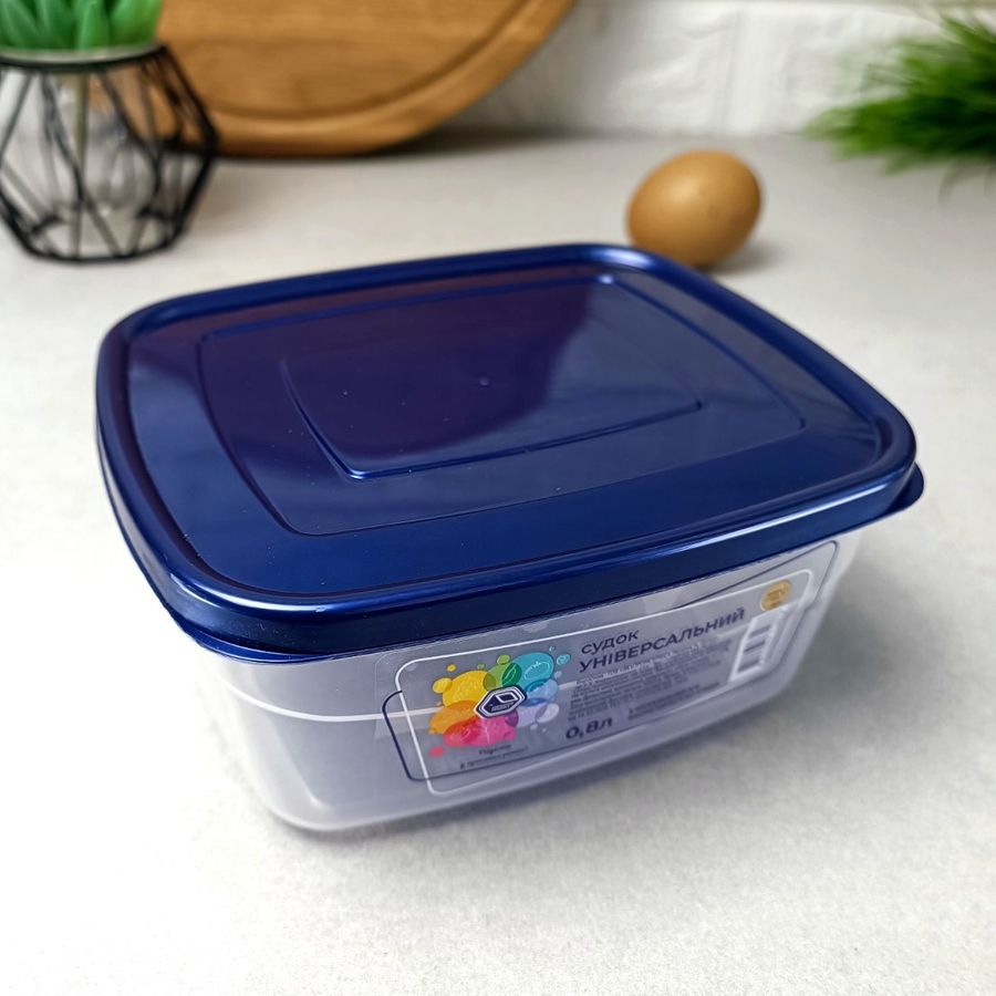 Пластиковий контейнер 0.8л для харчових продуктів Народний продукт