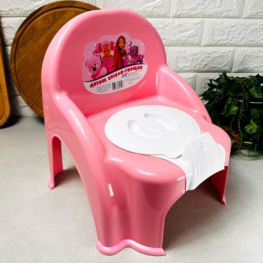 Дитячий горщик-стільчик для дівчаток Рожевий Без бренда