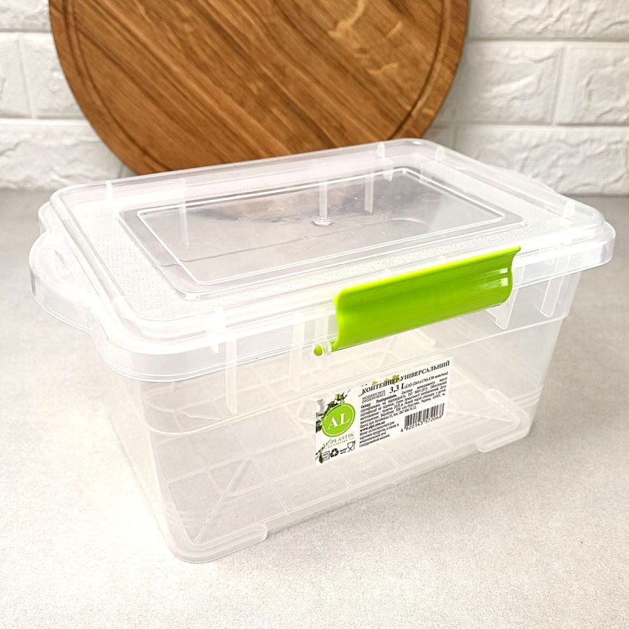 Пластиковый контейнер для хранения пищи 0.8л с откидной крышкой Модерн Бокс Ал-Пластик