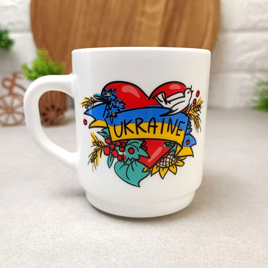 Патріотична чашка З Україною у серці у подарунковій упаковці 290 мл Luminarc