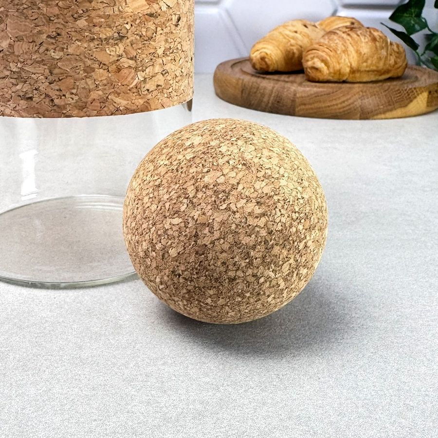 Скляна банка з корковою кришкою-кулькою 500 мл Cork GK