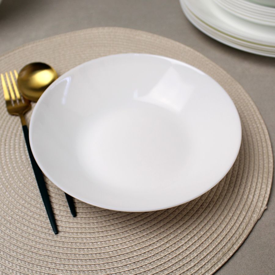 Белая полупорционная тарелка Arcopal Zelie 200 мм (L4003) Arcopal