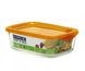 Скляний контейнер для харчових продуктів Keep'N прямокутний з помаранчевою кришкою 380 мл (SD447)