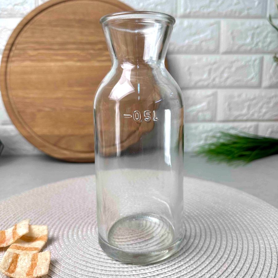 Карафа стеклянная для вина с меткой Uniglass 0,5 л, графин для вина Athos Carafe UniGlass