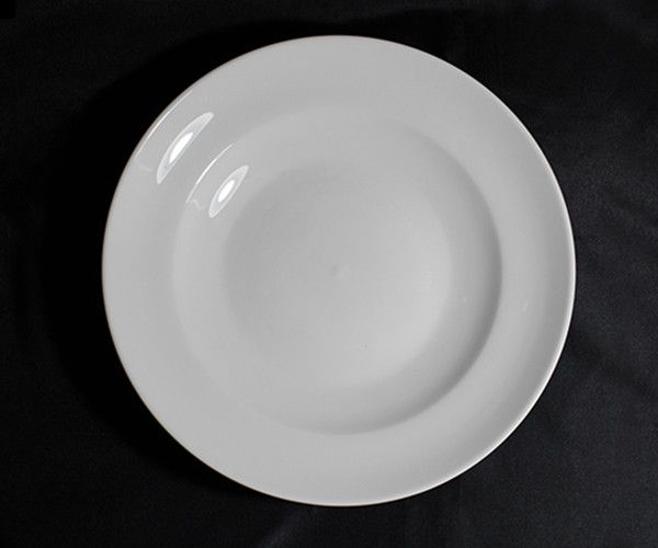 Тарелка круглая глубокая фарфоровая 9,5" HLS Extra white 200 мл (W0109) Hell