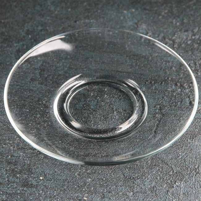 Скляне універсальне прозоре блюдце ОСЗ "Гламур" (8с1349) ОСЗ