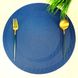 Синя серветка підтарільник кругла 38 см подвійний обідок (К-9)