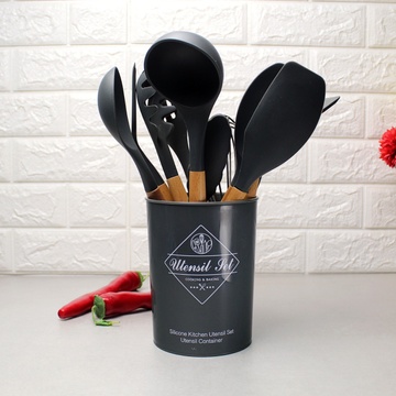 Набір кухонного приладдя 12 предметів графітового кольору Kitchen Set Kitchen Art