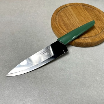 Нож кухонный 29.5 см Шеф Tramontina LYF Зелёная рукоять Tramontina
