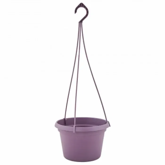 Небольшой цветочный вазон для веранды с подвесным крючком 20*13см 2л фиолет, Глория Алеана Алеана