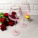 Набор розовых бокалов для вина с золотым ободком 2 шт 650 мл Розовая дымка