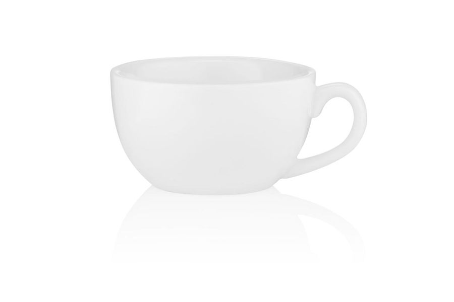 Білі чашки чайні з порцеляни 240 мл 6 шт ARDESTO Imola Ardesto