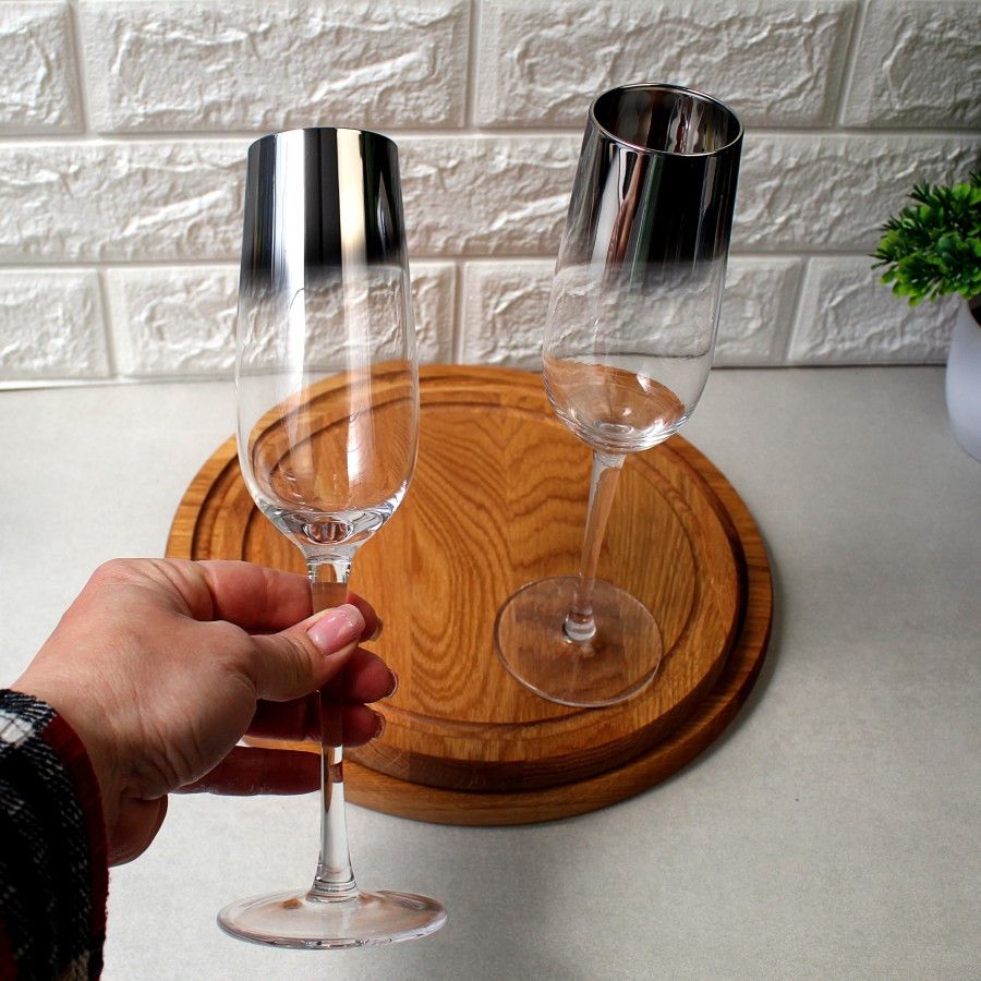 Набор перламутровых бокалов и стаканов с гальваническим эффектом, цветные бокалы A-plus