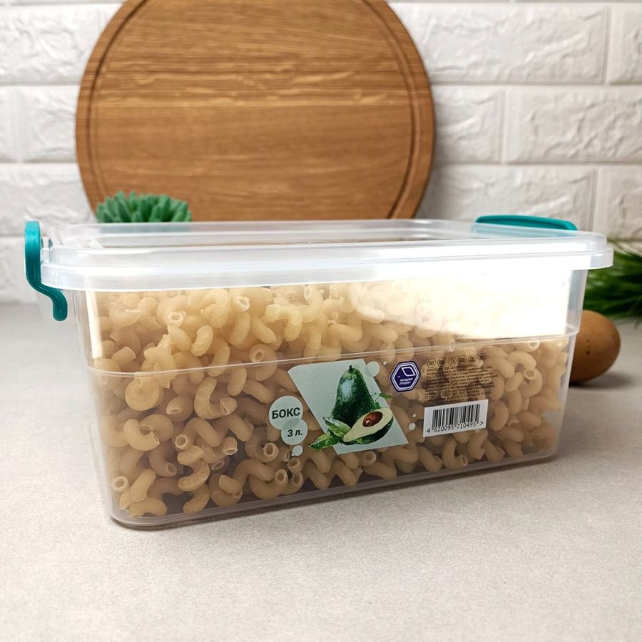 Пластиковый контейнер для хранения пищи 3л с крышкой Народный продукт