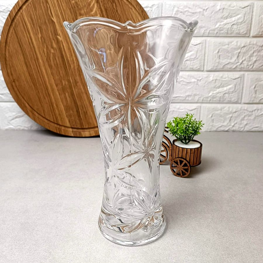 Скляна ваза з декором 23.5 см Hell