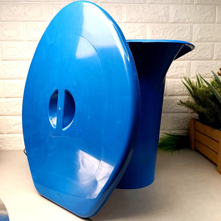 Пластикове відро-біотуалет 16л із кришкою Індіго/Синій Hell