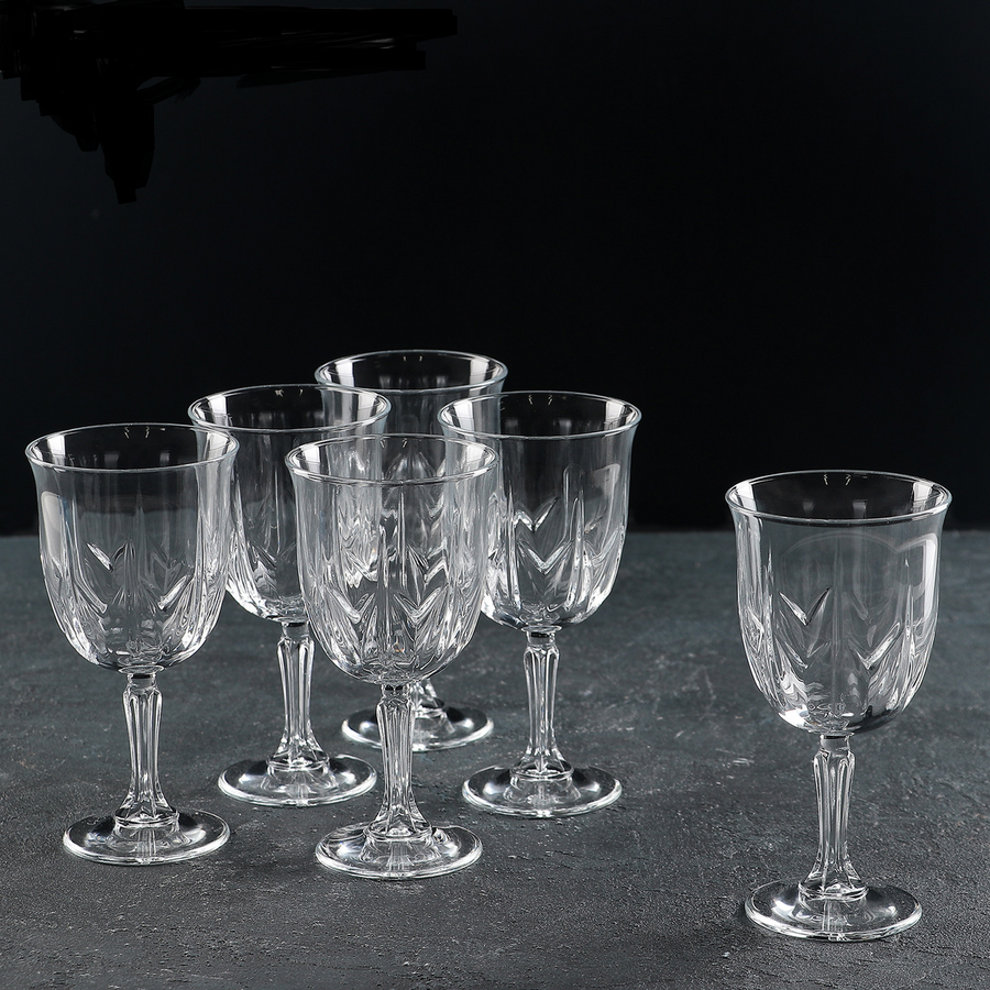 Набір великих скляних келихів для вина Pasabahce Карат 6 шт 415 мл (440149) Pasabahce