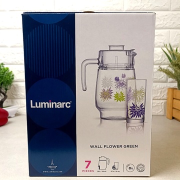 Набір для напоїв Luminarc Wall Flower Green 7 предметів (Q5665) Luminarc
