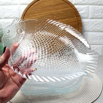 Набір скляних тарілок у формі риби Pasabahce Марині 260х210 мм 6шт (10257) Pasabahce