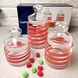 Набір скляних банок з рожевим декором Luminarc Spiral 3 шт (Q0397)