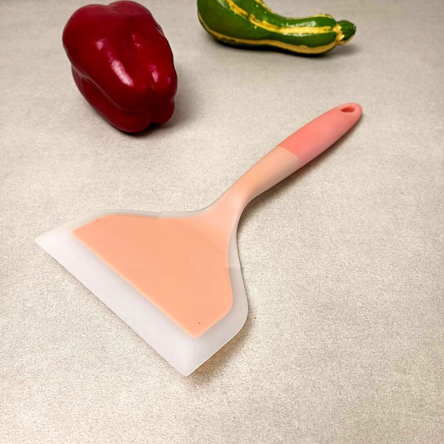 Широкая силиконовая лопатка для тефлоновой посуды Hell