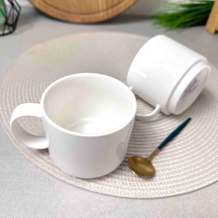 Білі кавові чашки з порцеляни 100 мл 6 шт ARDESTO Prato Ardesto