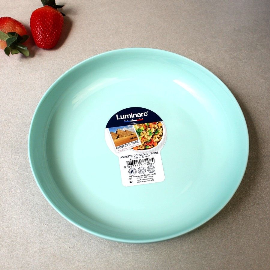 Лазурная суповая тарелка с высокими бортиками Luminarc Friend Time Turquoise 21 см (P6360) Luminarc