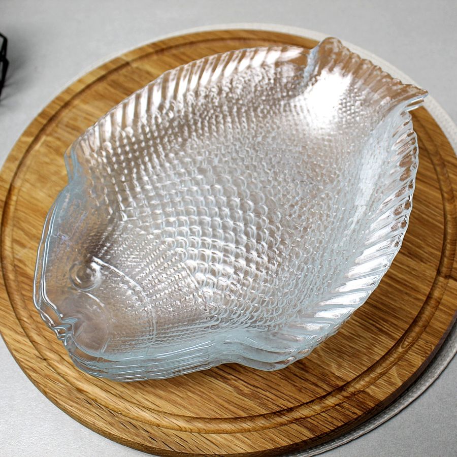 Набір скляних тарілок у формі риби Pasabahce Марине 260х210 мм 6шт (10257) Pasabahce