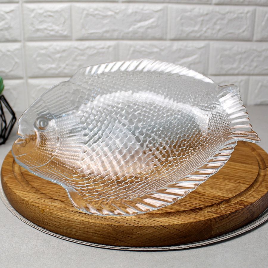 Набор стеклянных тарелок в форме рыбы Pasabahce Марине 260х210 мм 6шт (10257) Pasabahce