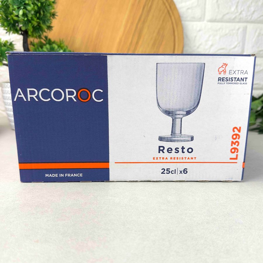 Скляні фужери для коктейлів та десертів 250 мл в наборі 6 шт Arcoroc Resto Stemglass (L9392) Arcoroc