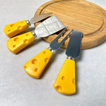 Набор ножей для сыра 4 шт с ручкой Сыр Без бренда