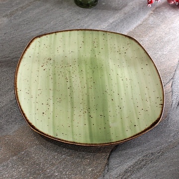 Квадратна зелена тарілка Kutahya Porselen "Corendon" 270 мм (GR3227) Kutahya Porselen
