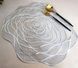 Сервірувальна срібляста серветка Море 38 см, сервірувальний килимок (К-13)